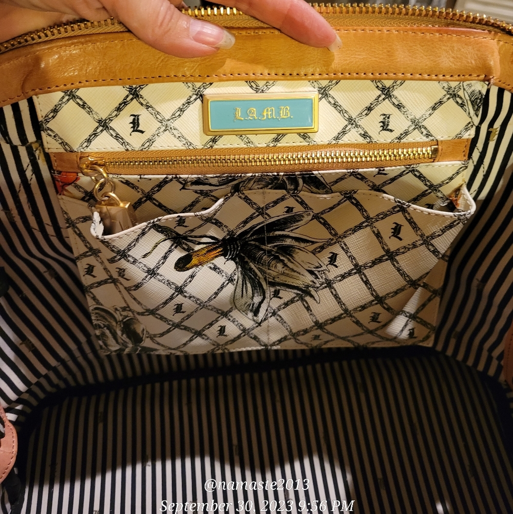 L.A.M.B. by Gwen Stefani Marigold Kingston Cambridge Shoulder Bag Luxury #532 - Picture 14 of 15